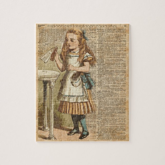 Quebra-cabeça Alice no país das maravilhas bebe-me arte da (Vertical)