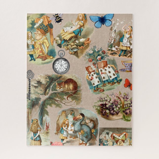 Quebra-cabeça Alice no País das Maravilhas Cheshire Cat Caracter (Vertical)