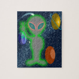 Quebra-cabeça Alienígena de espaço de incandescência Cloaked