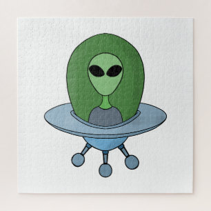 Quebra-cabeça Alienígena em sua nave espacial