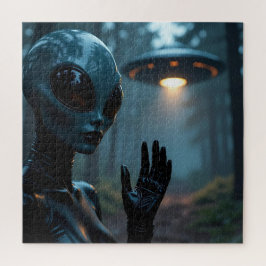 Quebra-cabeça Alienígena feminina Extraterrestre e OVNI
