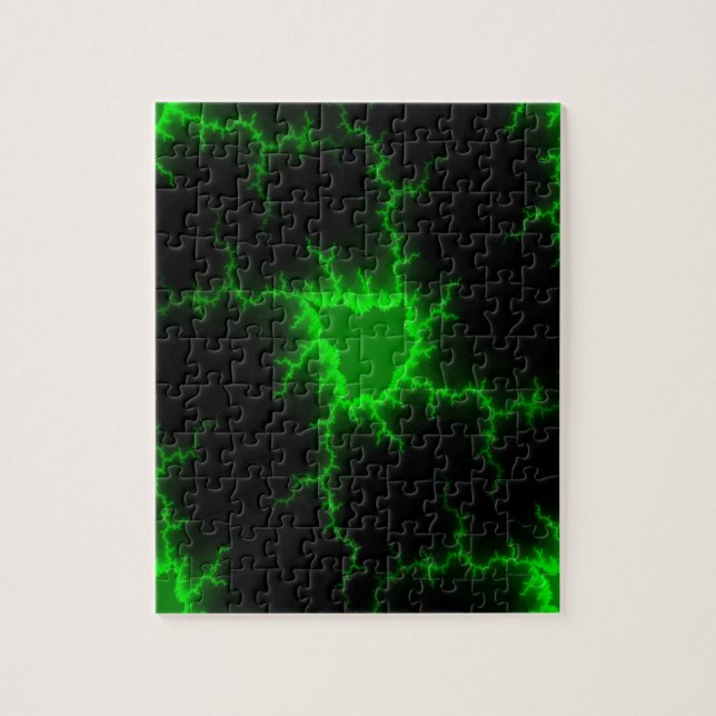 Quebra-cabeça Alienígena - Luzes verdes no escuro como breu (Vertical)