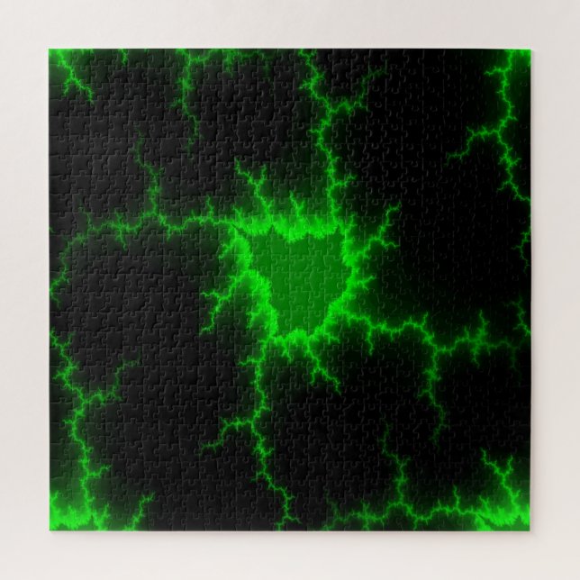 Quebra-cabeça Alienígena - Luzes verdes no escuro como breu (Vertical)