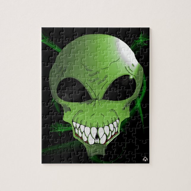 Quebra-cabeça Alienígena verde (Vertical)