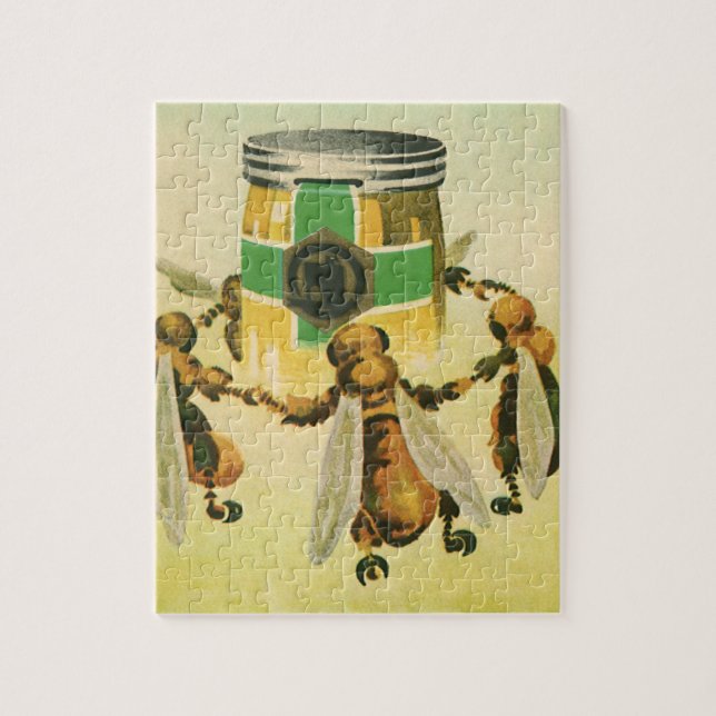 Quebra-cabeça Alimento Antigo, Abelhas Melíferas Orgânicas Dança (Vertical)