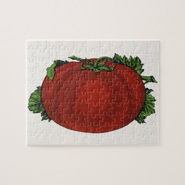 Quebra-cabeça Alimentos Antigos, Tomate Maduro, Legumes e Frutas (Horizontal)