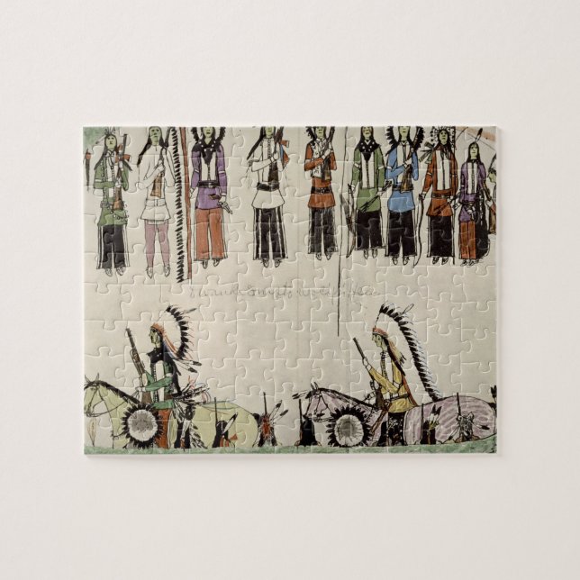 Quebra-cabeça "Alisando a dança do lugar" (tinta no papel) (Horizontal)