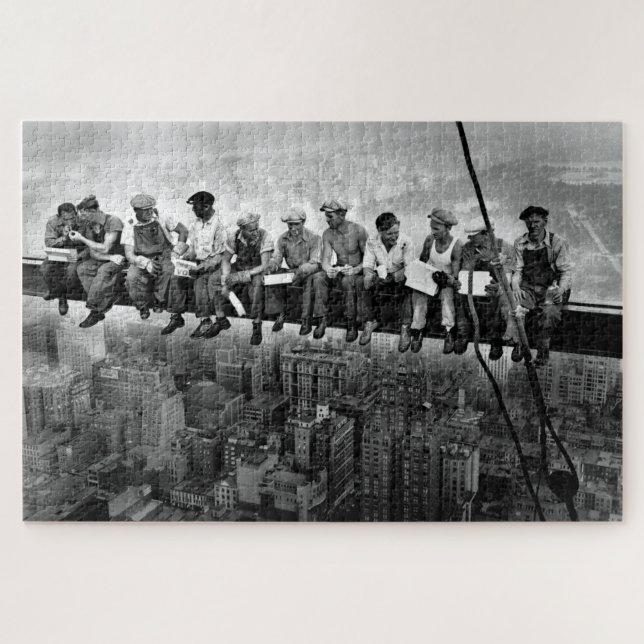 Quebra-cabeça Almoço No Topo De Um Armação De Aço C1932 Trabalha (Horizontal)