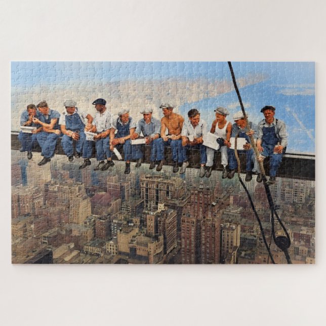 Quebra-cabeça Almoço No Topo De Um Arranha-Céu 1932 NYC Remaster (Horizontal)