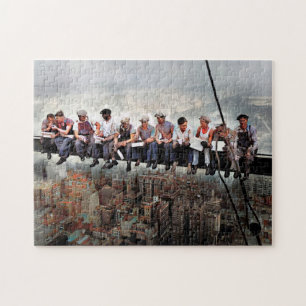 Quebra-cabeça Almoço No Topo De Um Skyscraper C1932 Color Redux