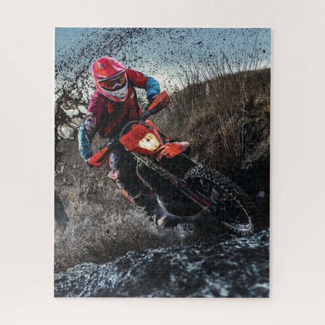 Quebra-cabeça almofada de lançamento de moto de terra (Vertical)