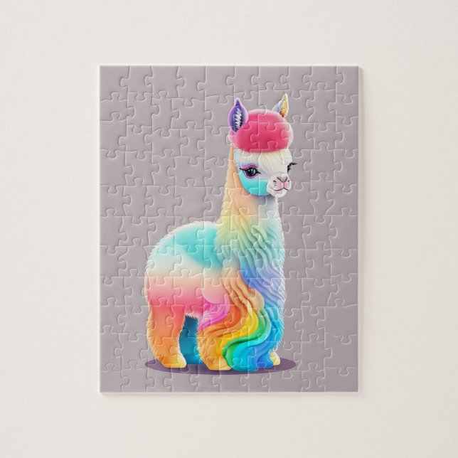 Quebra-cabeça Alpaca Pequeno Colorido (Vertical)