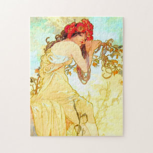 Quebra-cabeça Alphonse Mucha Art Nouveau Summer