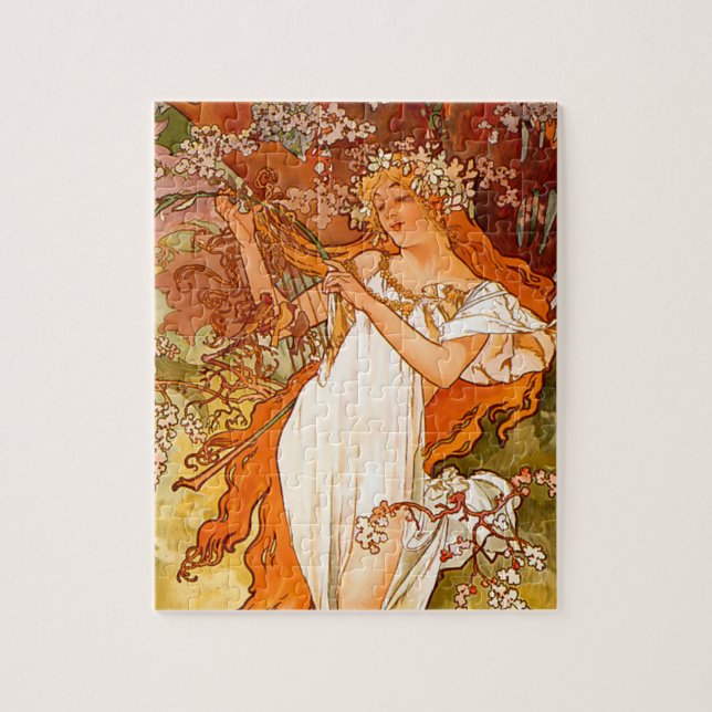Quebra-cabeça Alphonse Mucha Primavera (Vertical)