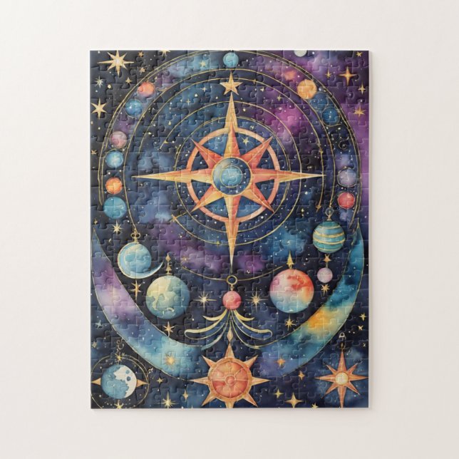 Quebra-cabeça Alquimia das Estrelas Fantasia Celestial Mística (Vertical)