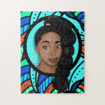 Alto Puff Ponytail, Beleza Natural, Abstrato Azul