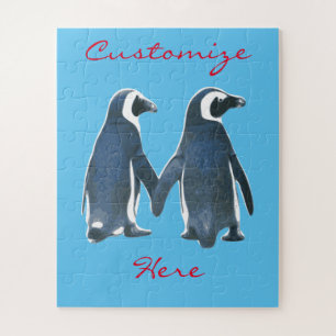 Quebra-cabeça Ama Pássaros Casal Pinguim Thunder_Cove