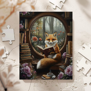 Quebra-cabeça Amante de Livros Caprichosa Lendo Raposa