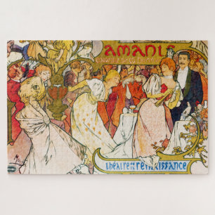 Quebra-cabeça Amantes, Alphonse Mucha
