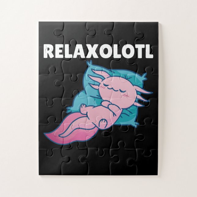 Quebra-cabeça Amantes De Axolotl Relaxolotl, Animais Cutos Relax (Vertical)