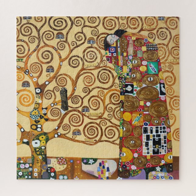 Quebra-cabeça Amantes na Árvore da Vida | Gustav Klimt | (Vertical)