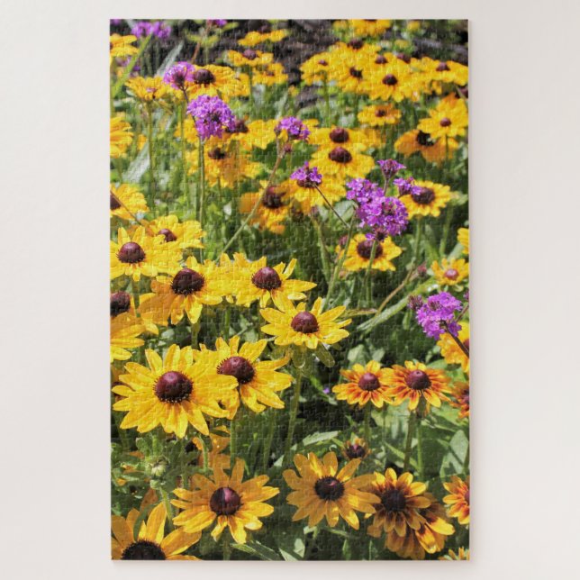 Quebra-cabeça amarelo brilhante das flores (Vertical)