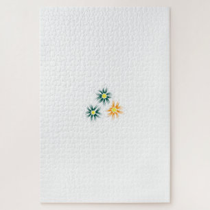 Quebra-cabeça Amarelo de Banana, Verde Azul Escuro, decorativo