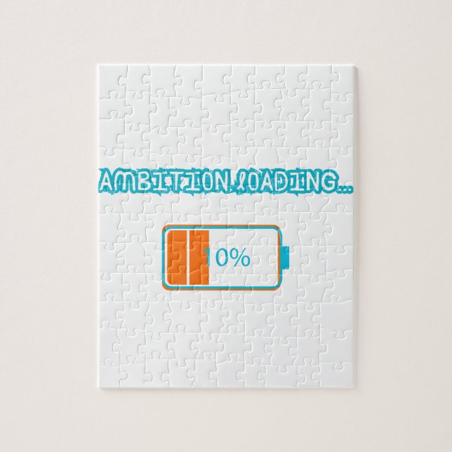 Quebra-cabeça Ambition Loading… 10% | Motivational Battery Low F (Vertical)