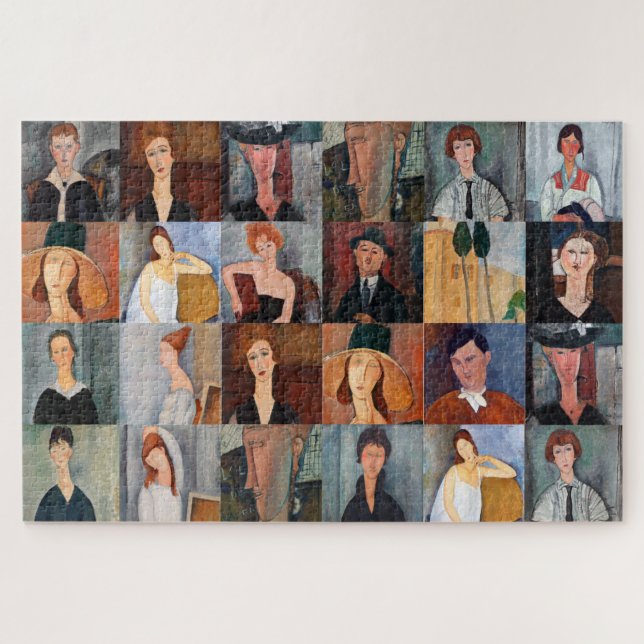 Quebra-cabeça Amedeo Modigliani - Colagem de Obras-Domésticas (Horizontal)