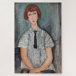 Quebra-cabeça Amedeo Modigliani - Menina em uma Blusa Strike
