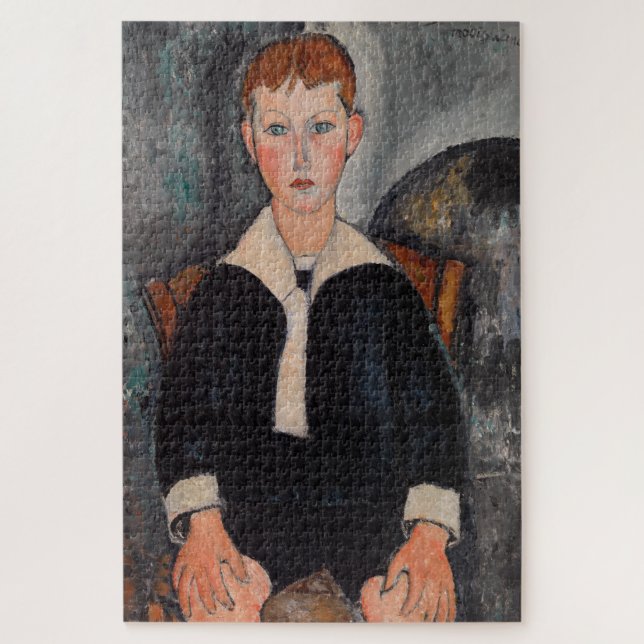Quebra-cabeça Amedeo Modigliani - Menino de um Terno de Marinhei (Vertical)