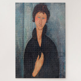 Quebra-cabeça Amedeo Modigliani - Mulher com Olhos Azuis