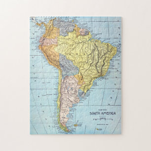 Quebra-cabeça ÁMÉRICA DO SUL: MAPA, c1890