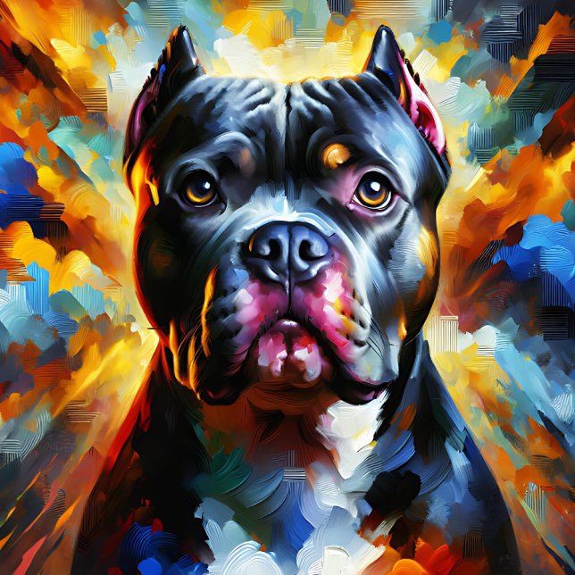 Quebra-cabeça American Bully Pitbull Dog Acrylic Art Impressão (American Bully Pitbull Dog Acrylic Art Print)