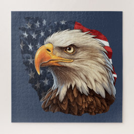Quebra-cabeça American Flag Bald Eagle
