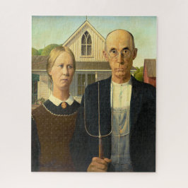 Quebra-cabeça American Gothic │ Grant Wood