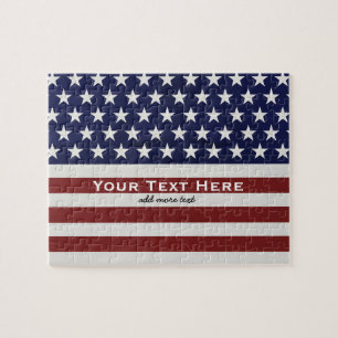 Quebra-cabeça American USA Flag Patriotic 4 de julho Personaliza