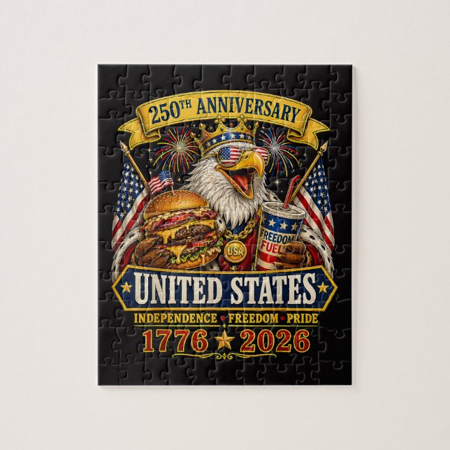 Quebra-cabeça Americano 1776 2026 250º 4 de julho Dia da Indepen (Vertical)