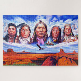 Quebra-cabeça Americanos nativos Famosos dos Chefes Indianos