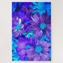Quebra-cabeça Ametist Purple N Turquoise Daisies