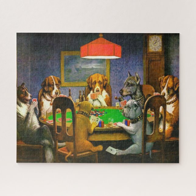 Quebra-cabeça Amigo em Cães Necessários Jogando Poker 1903 (Horizontal)