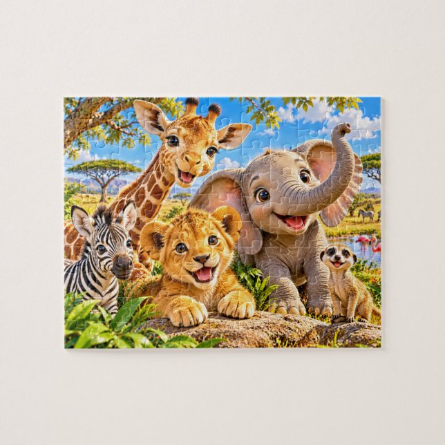 Quebra-cabeça Amigos do Safari (Horizontal)