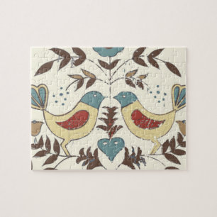 Quebra-cabeça Amish Birds Cottage Chic Distlefink