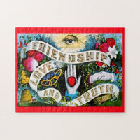 Amizade de Amor Romântico por Verdade Colorida Mas