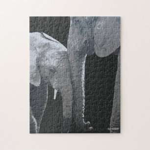 Quebra-cabeça Amo Você Mais, Arte Original de Elefante