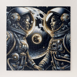 Quebra-cabeça Amo Você para a Lua e de Volta | Astronautas