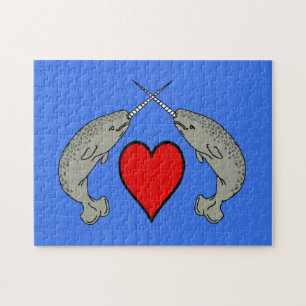 Quebra-cabeça Amor de Narwhal