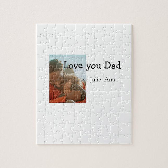 Quebra-cabeça amor dia de os pais pai adicionar nome de foto sim (Vertical)