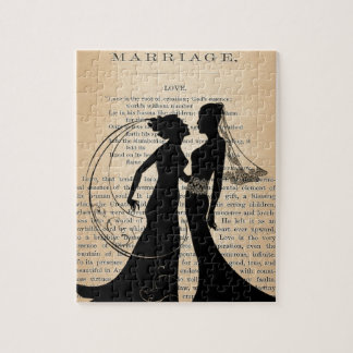 Quebra-cabeça Amor do vintage & casamento Longfellow Wedding