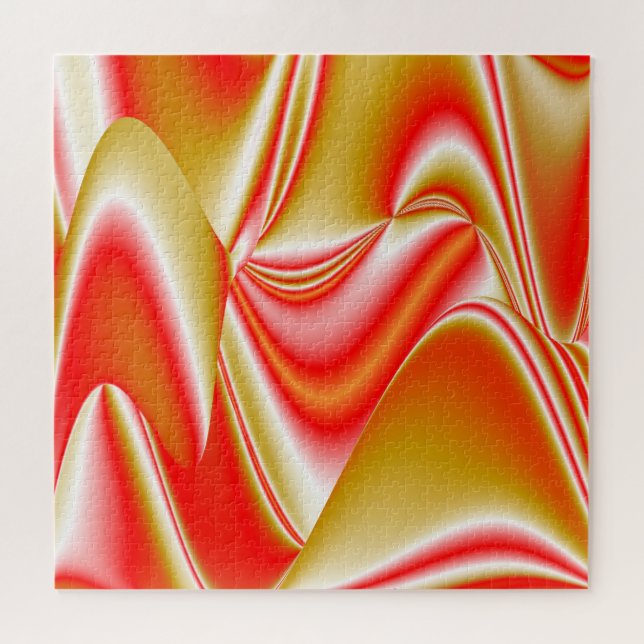 Quebra-cabeça Amor e Abstrato 3D Rainbowart Dourado (Horizontal)